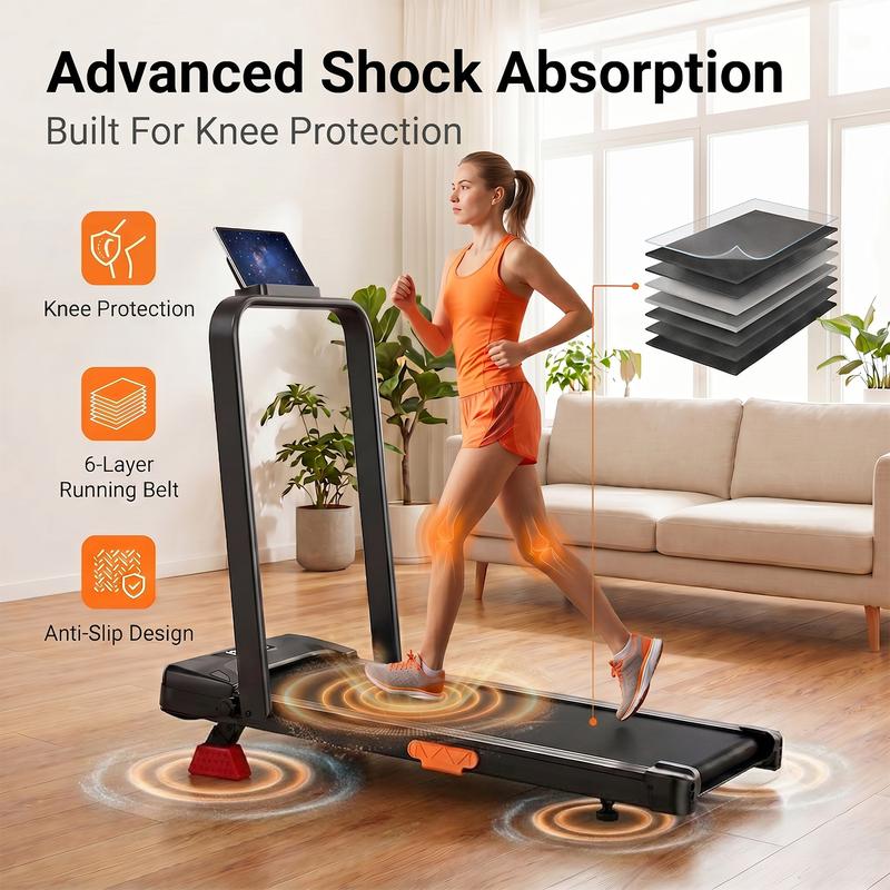 Tapis de Marche Pliable 4 en 1 avec Inclinaison – Marche, Jogging et Course